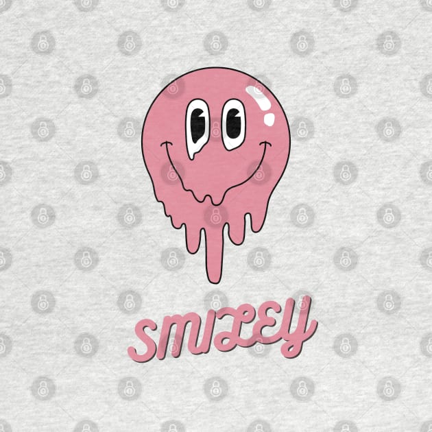 Preppy Y2K Trendy Smiley Design Cute Pink by VanillaArt